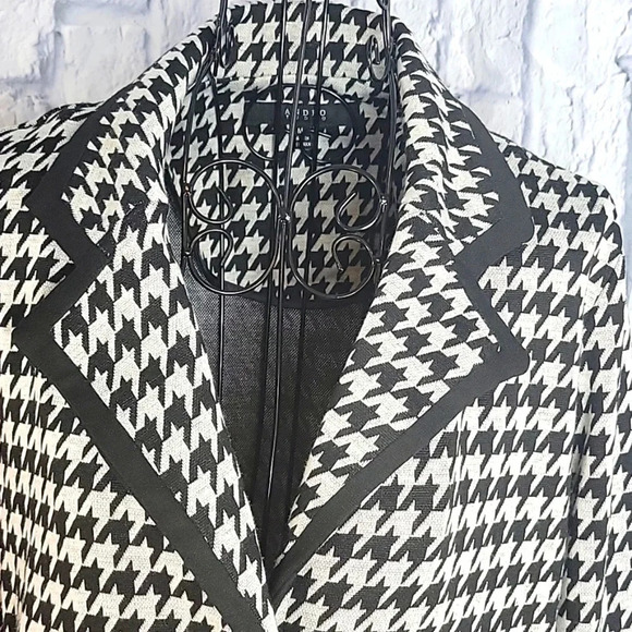 SANDRO STUDIO Black and White Houndstooth Jacket Medium - Picture 2 of 6